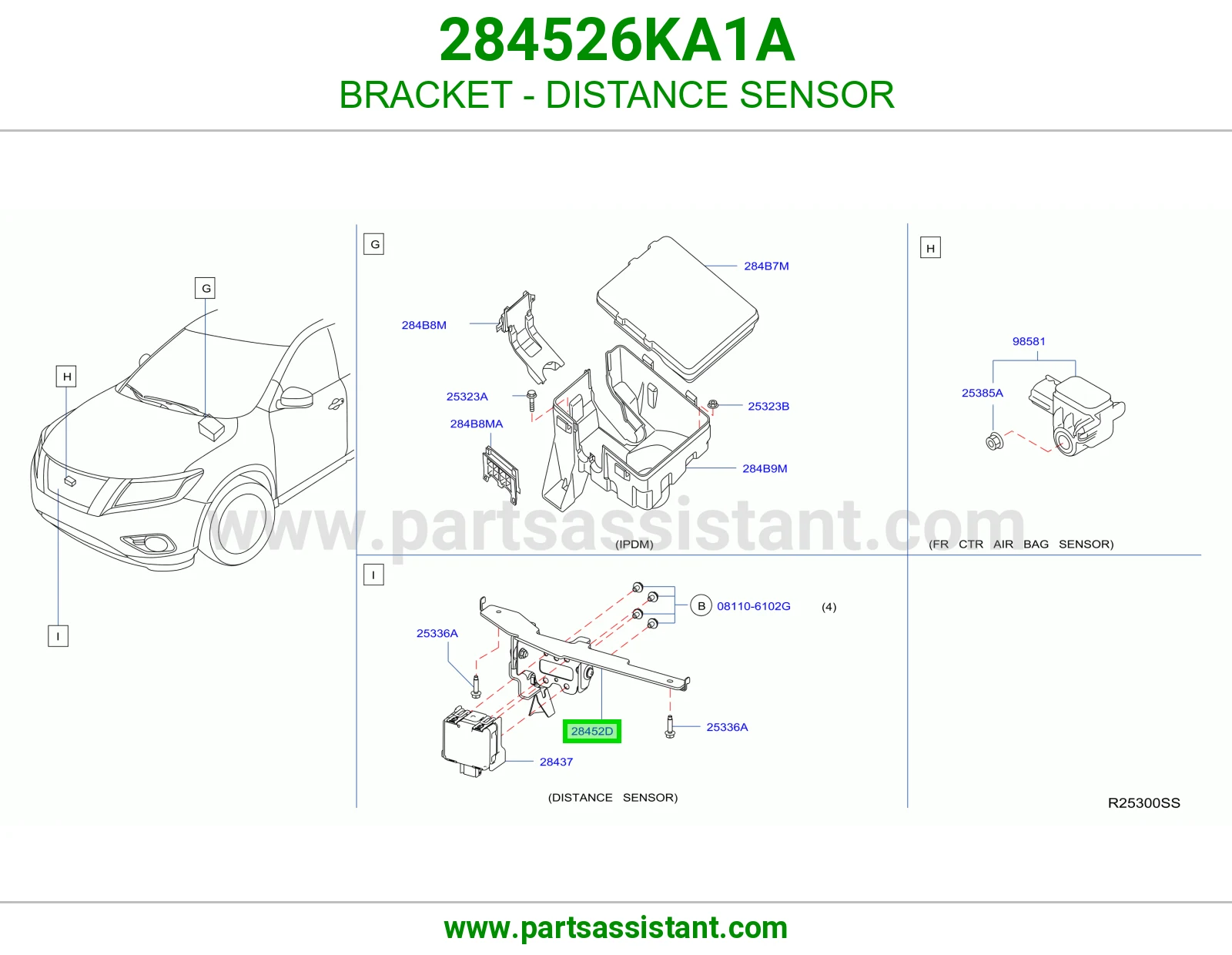 قاعدة حساس مسافة 284526KA1A
