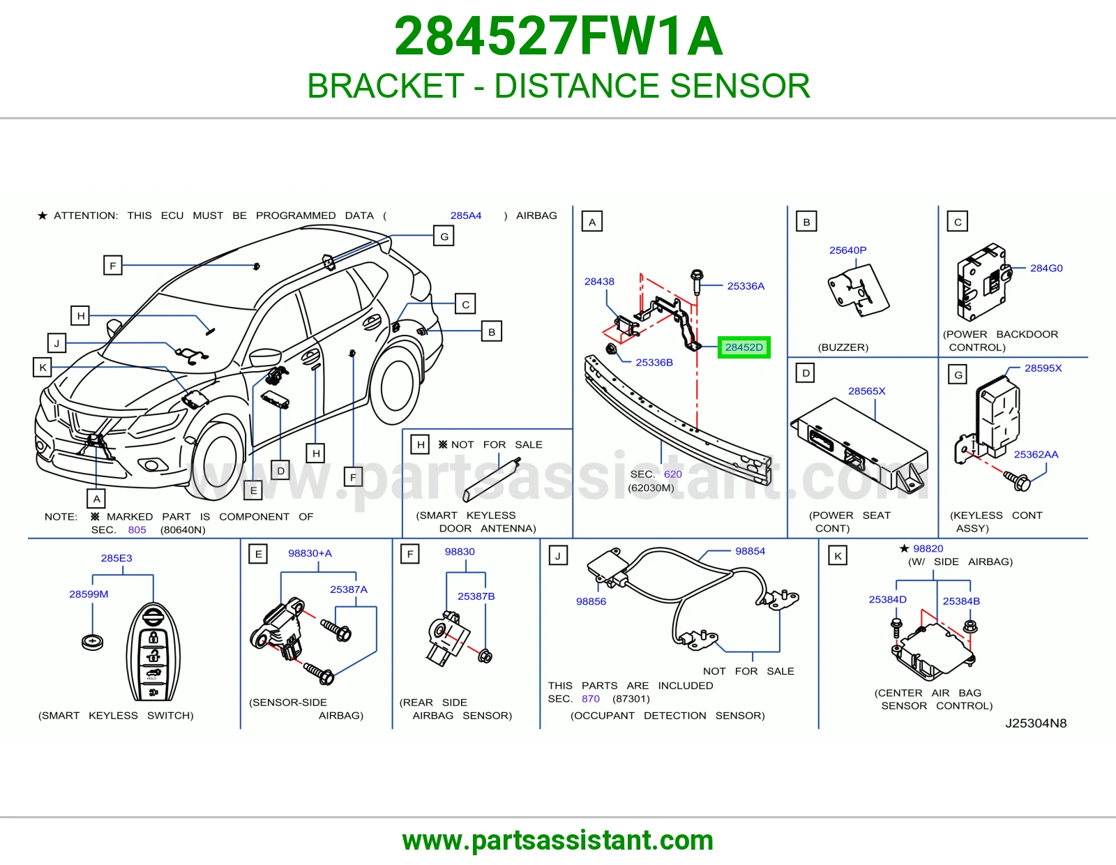 قاعدة حساس مسافة 284527FW1A