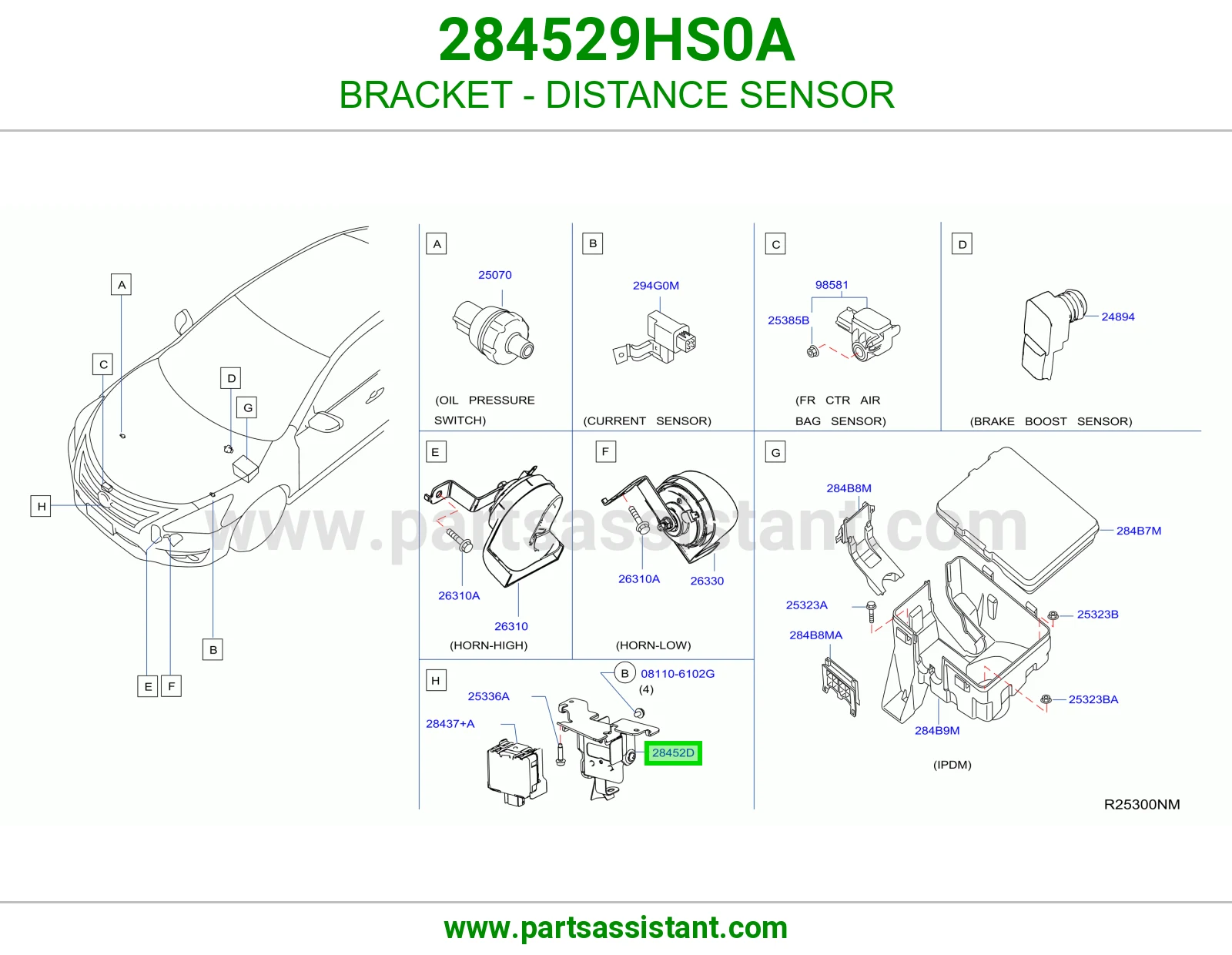 قاعدة حساس مسافة 284529HS0A