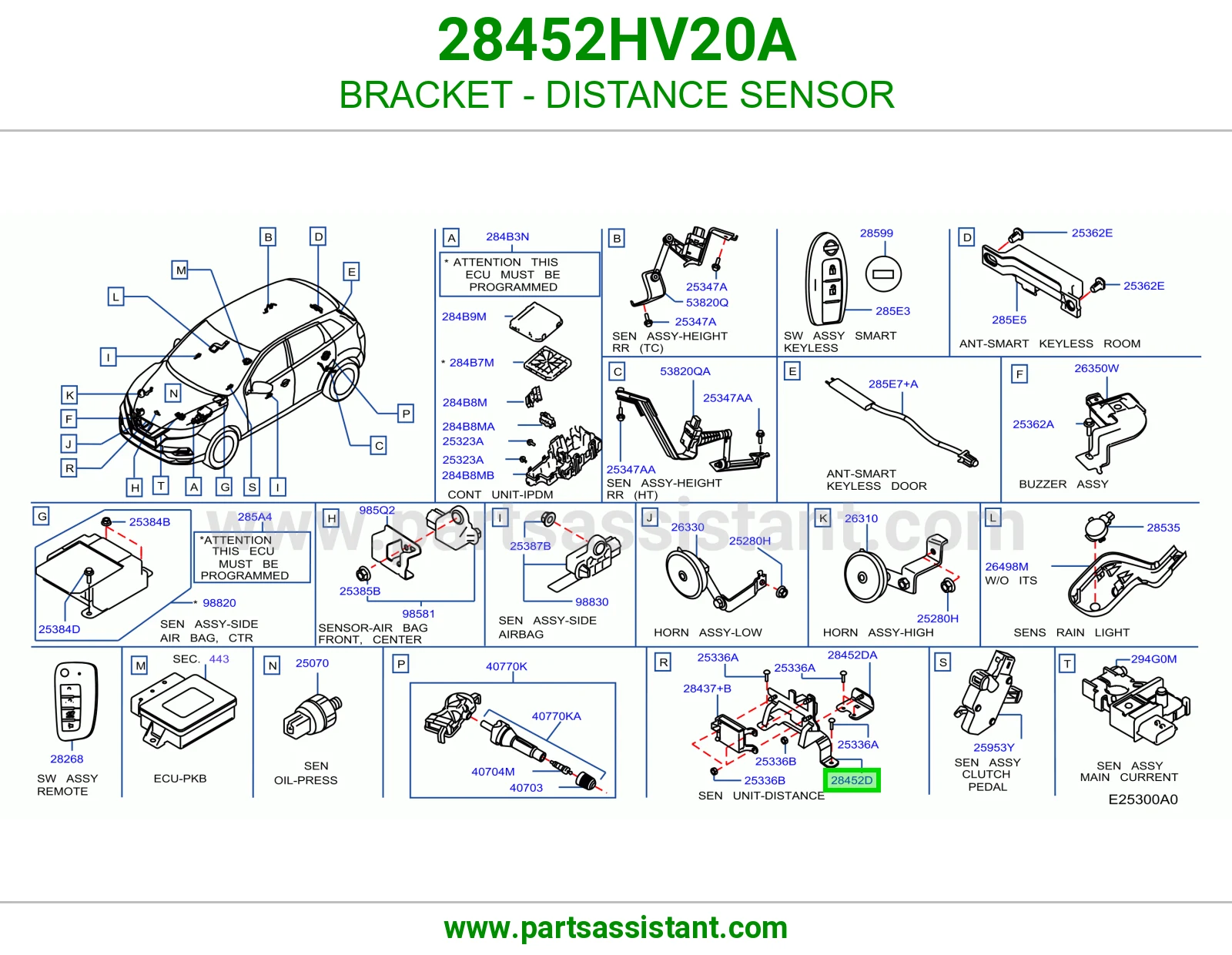 قاعدة حساس مسافة 28452HV20A