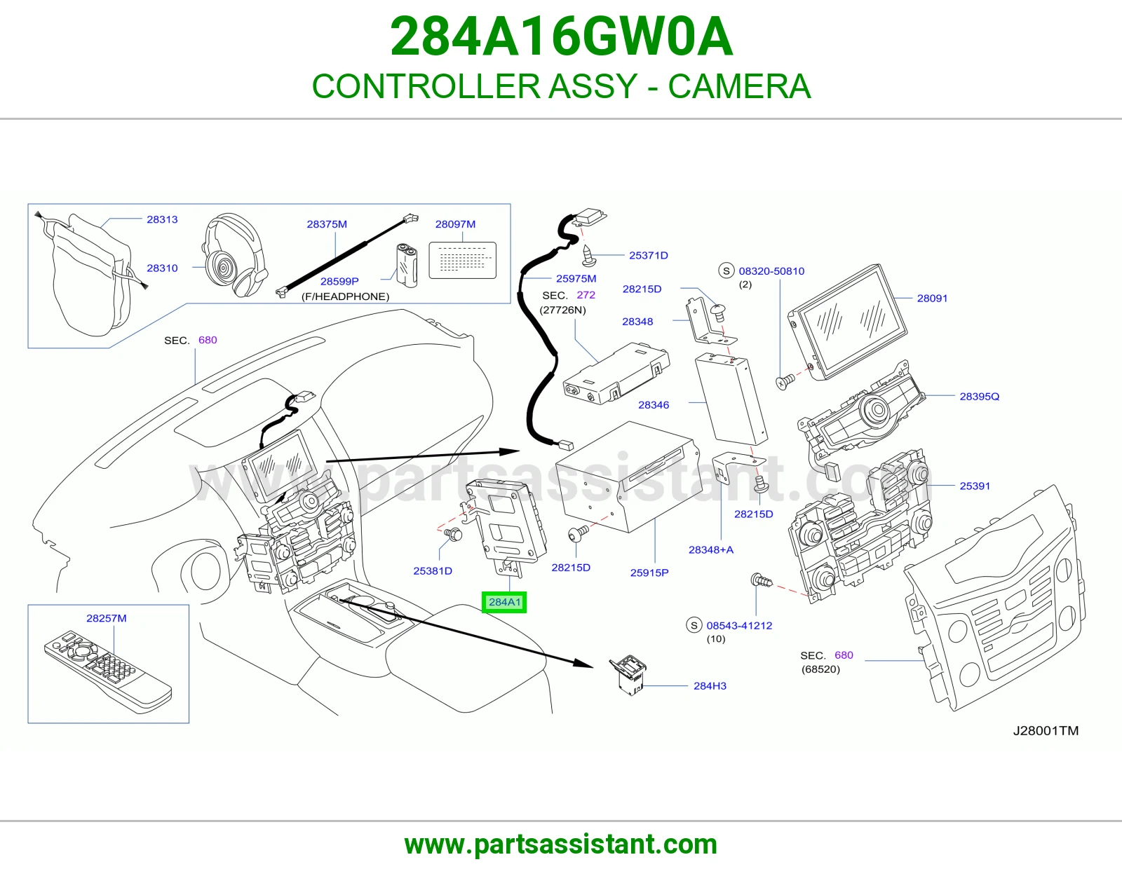 كنترول كاميرا كامل 284A16GW0A