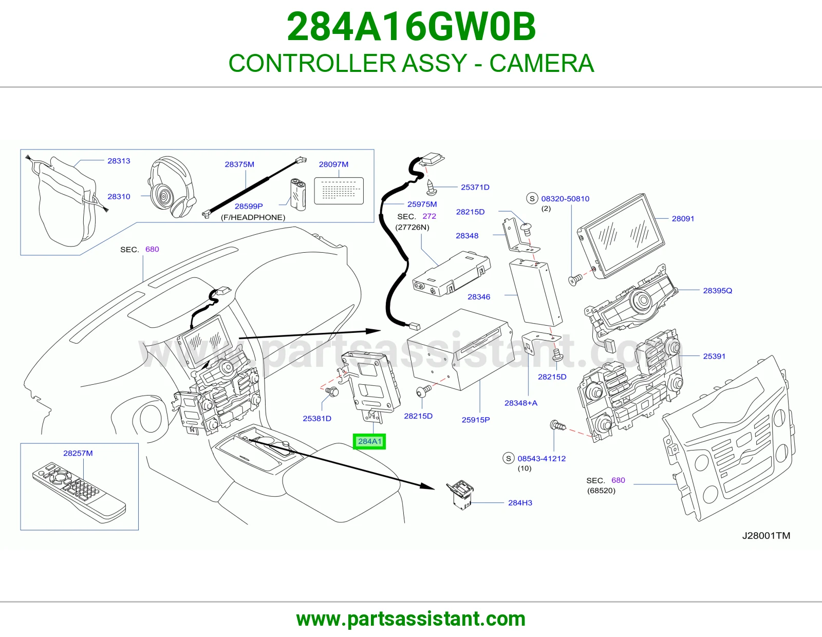 كنترول كاميرا كامل 284A16GW0B