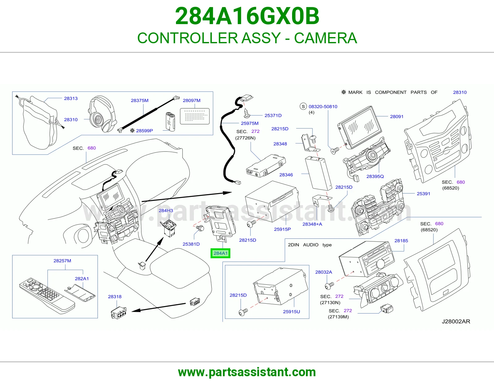 كنترول كاميرا كامل 284A16GX0B