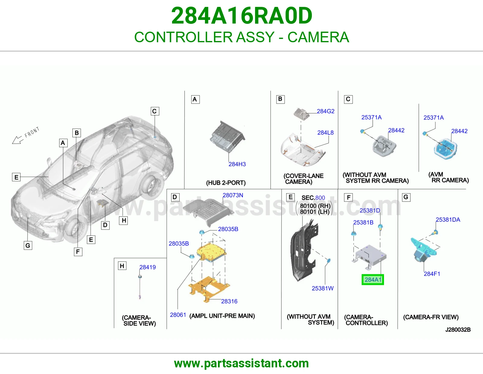 كنترول كاميرا كامل 284A16RA0D