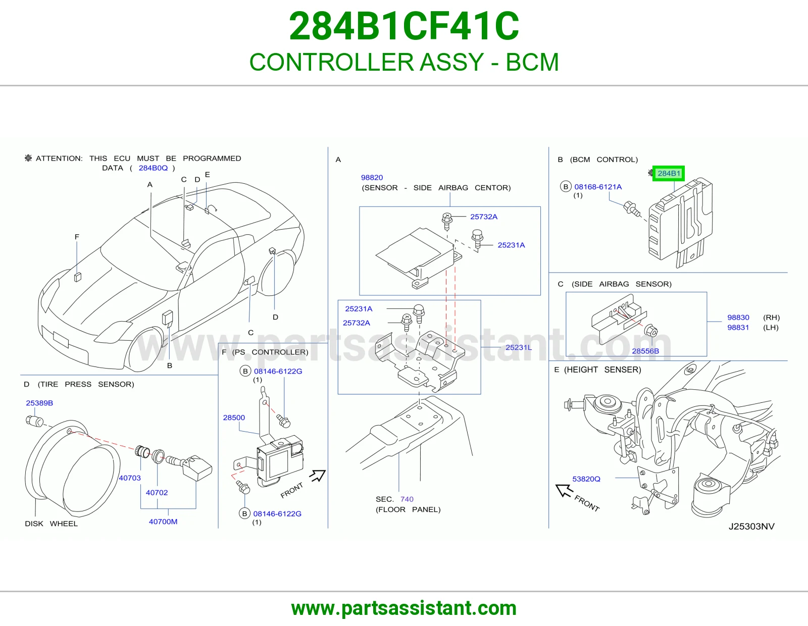 كنترول BCM كامل 284B1CF41C