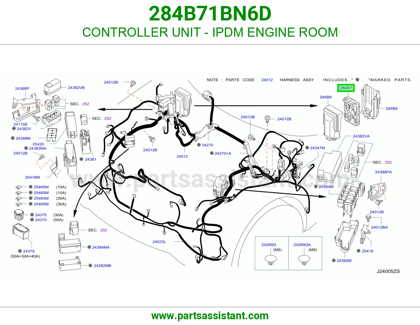 كنترول علبة فيوزات المكينة (IPDM) 284B71BN6D