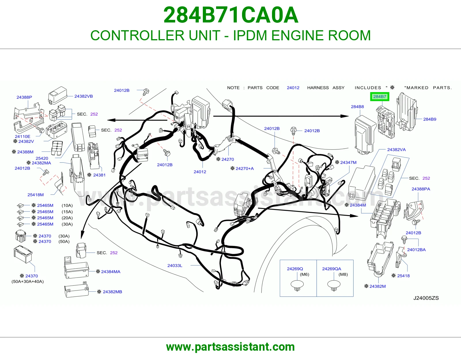 كنترول علبة فيوزات المكينة (IPDM) 284B71CA0A