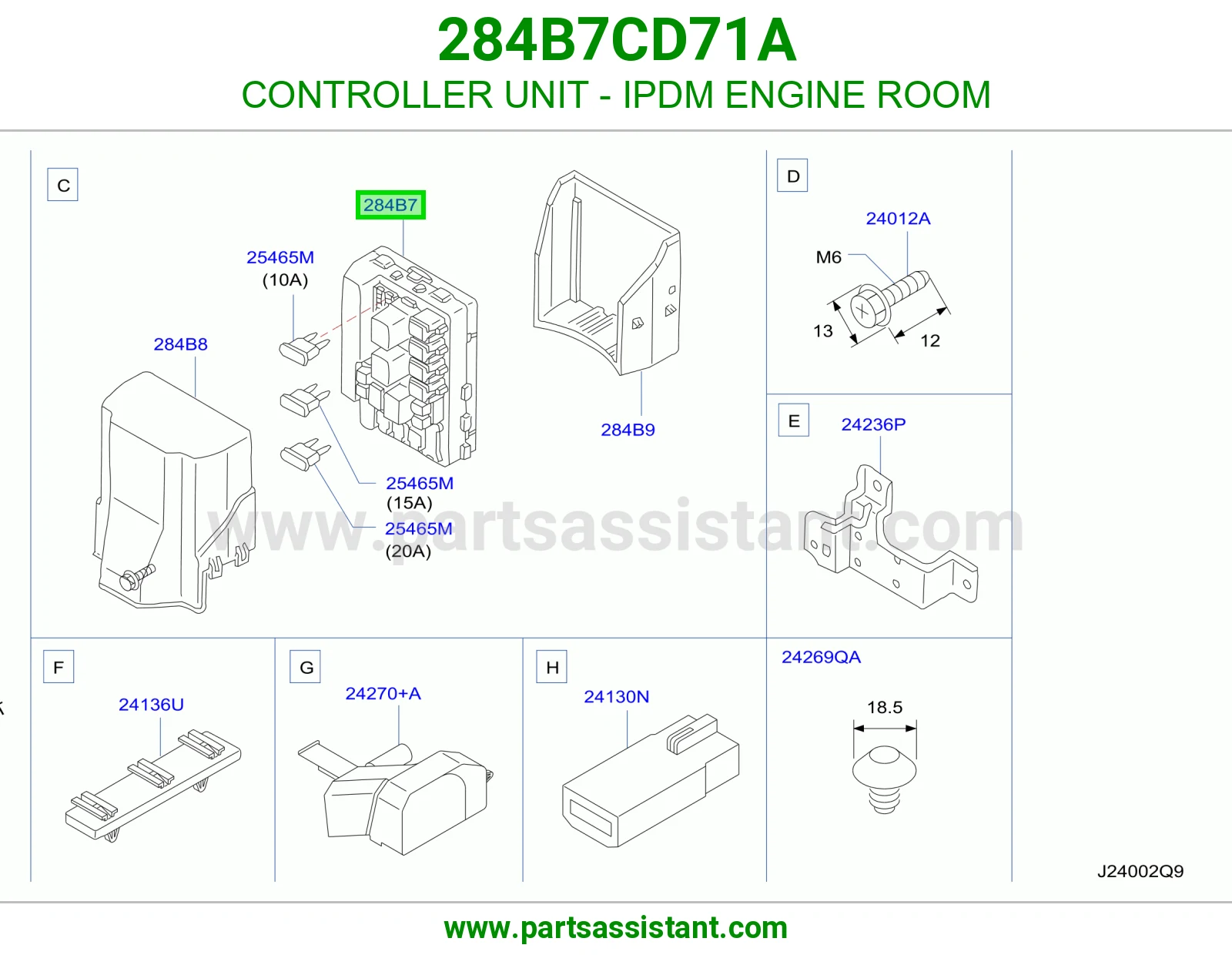 كنترول علبة فيوزات المكينة (IPDM) 284B7CD71A