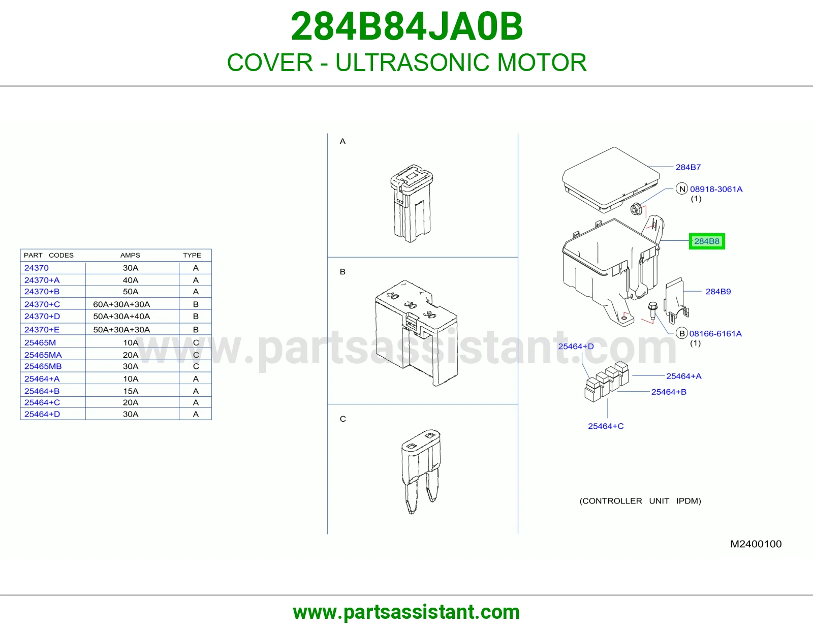 غطاء دينمو ألتراسونيك 284B84JA0B