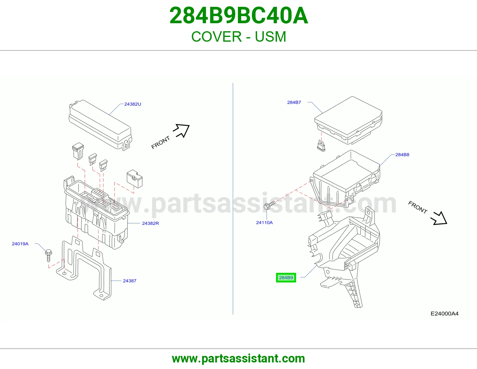 غطاء علبة فيوزات ذكية USM 284B9BC40A