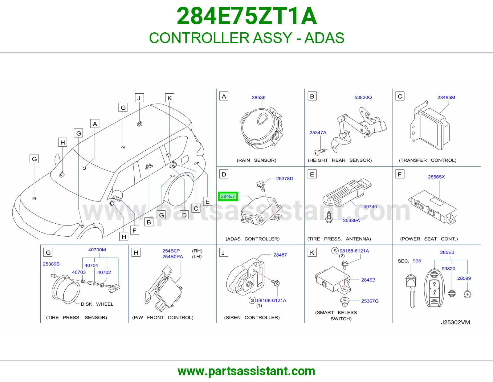 CONTROLLER ASSY - ADAS 284E75ZT1A