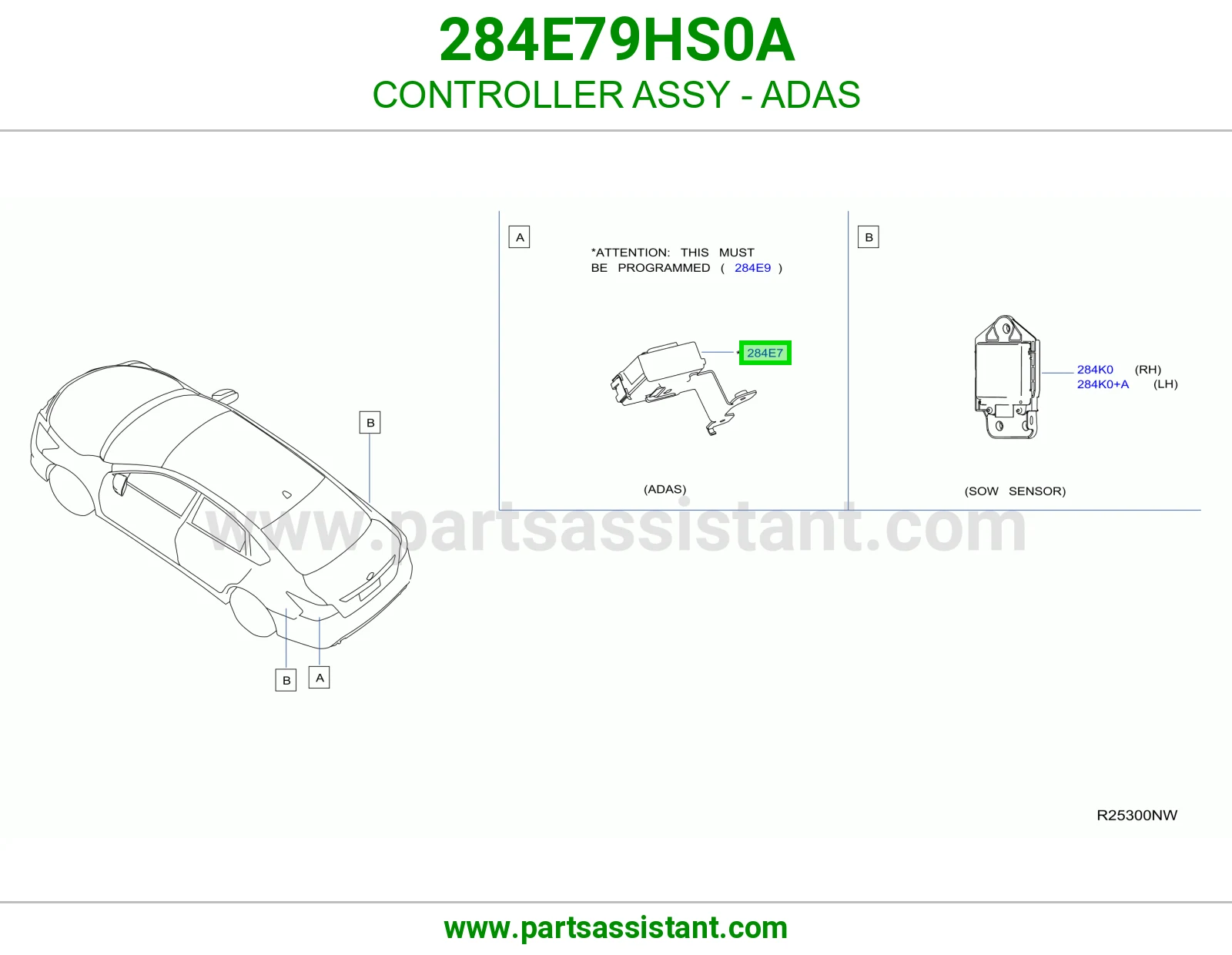 كنترول أنظمة مساعدة السواق (ADAS) كامل 284E79HS0A