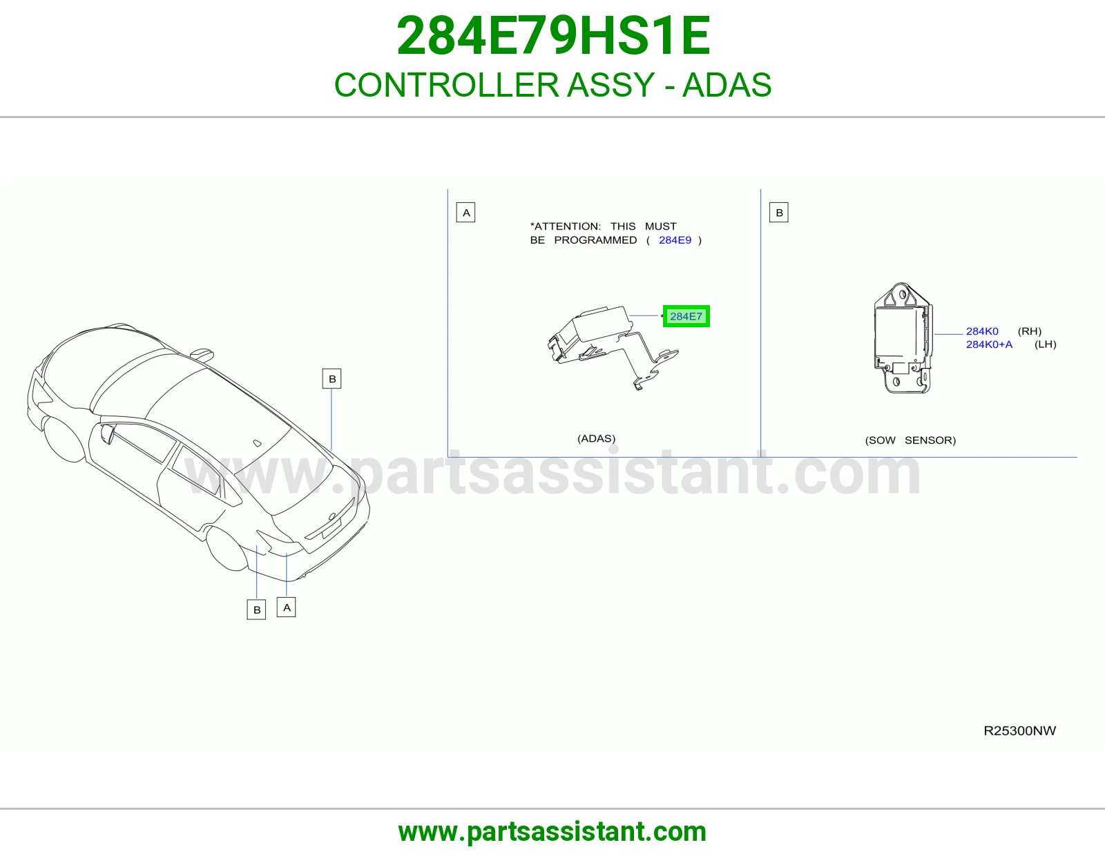 كنترول أنظمة مساعدة السواق (ADAS) كامل 284E79HS1E