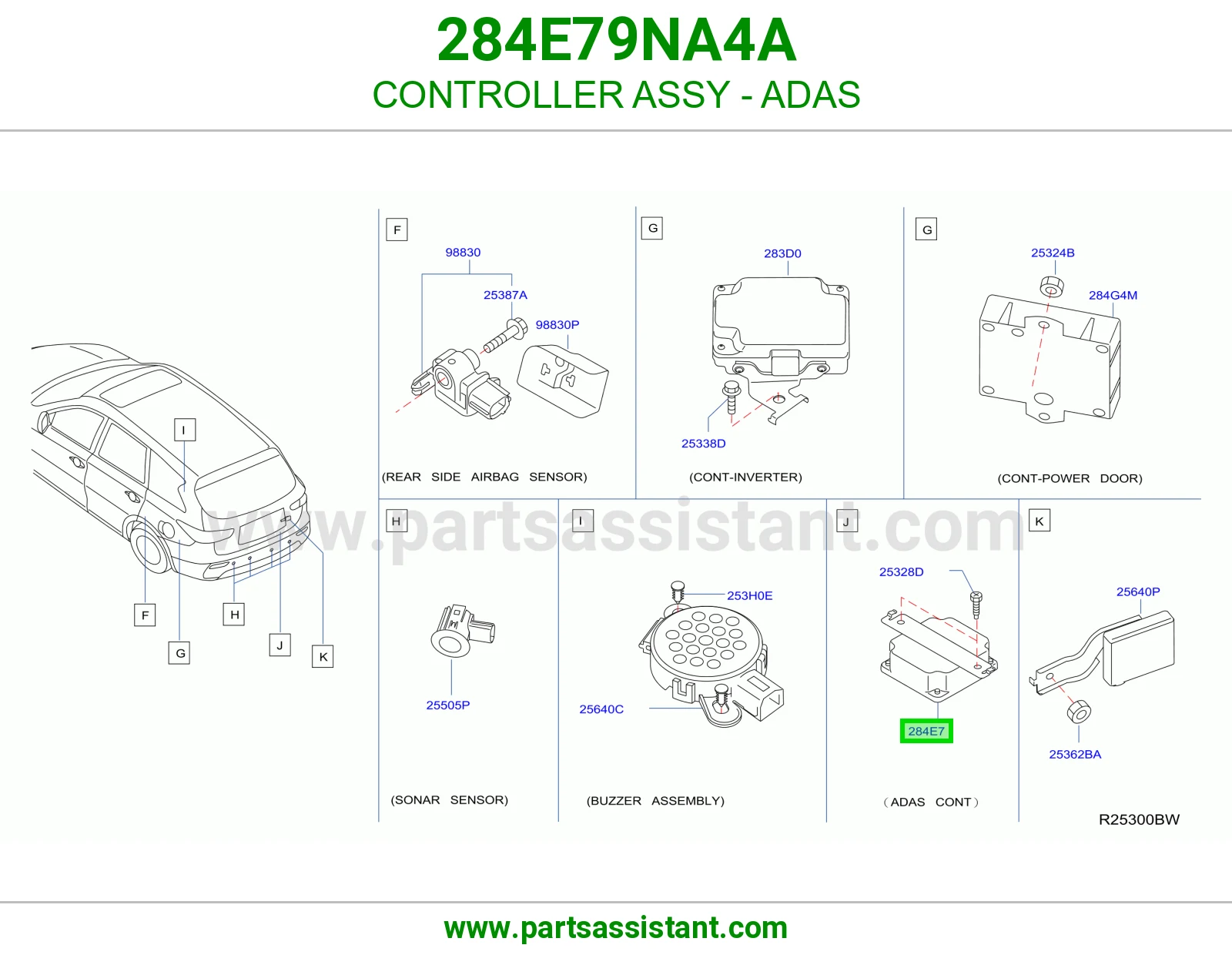كنترول أنظمة مساعدة السواق (ADAS) كامل 284E79NA4A