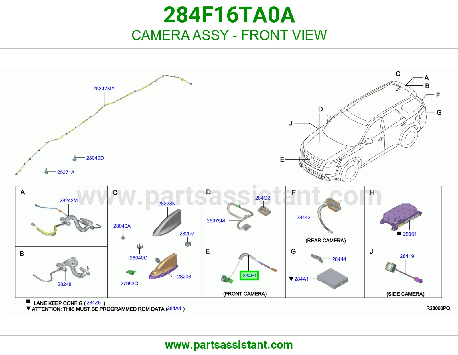 كاميرا رؤية أمامية كاملة 284F16TA0A