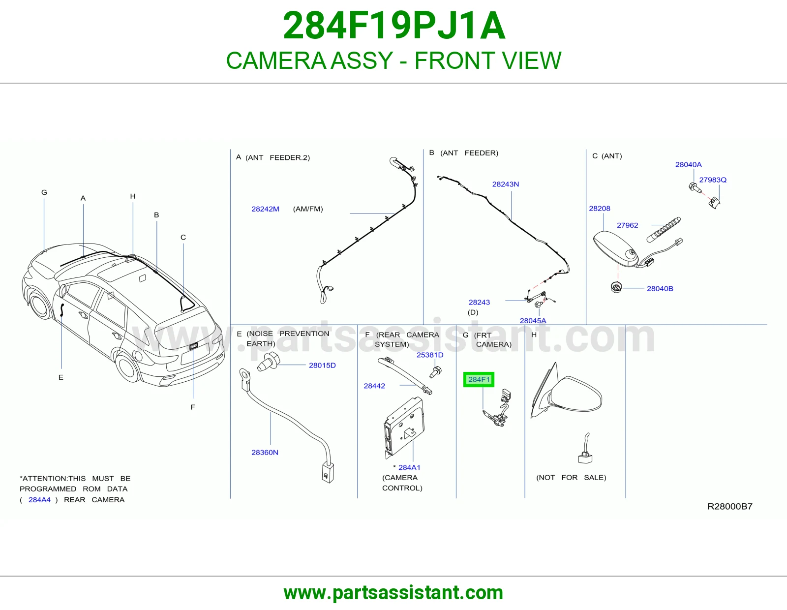 كاميرا رؤية أمامية كاملة 284F19PJ1A