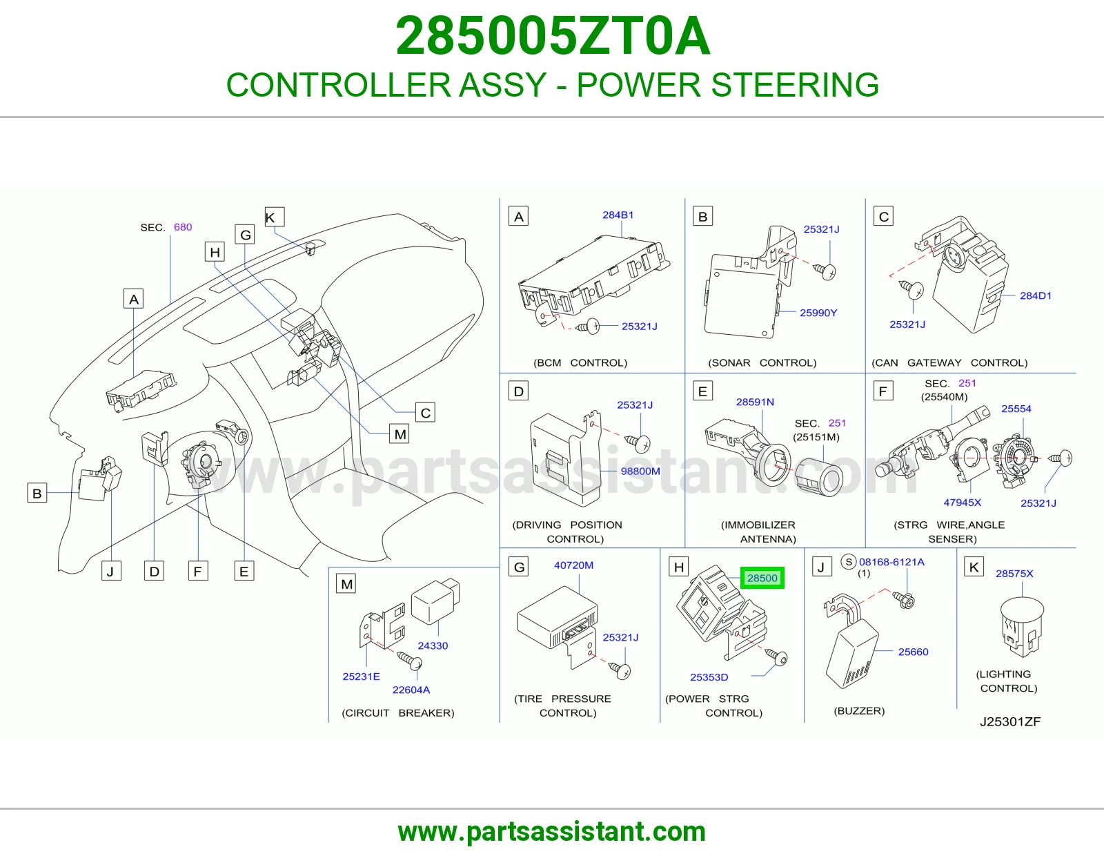كنترول دركسون باور كامل 285005ZT0A