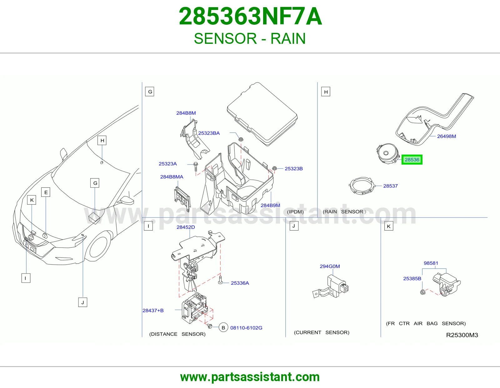 حساس مطر 285363NF7A