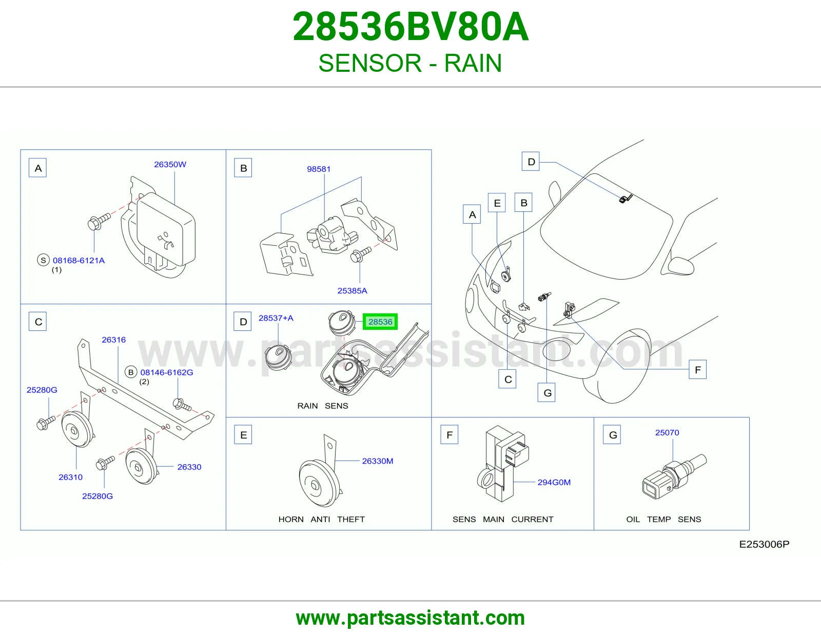 حساس مطر 28536BV80A