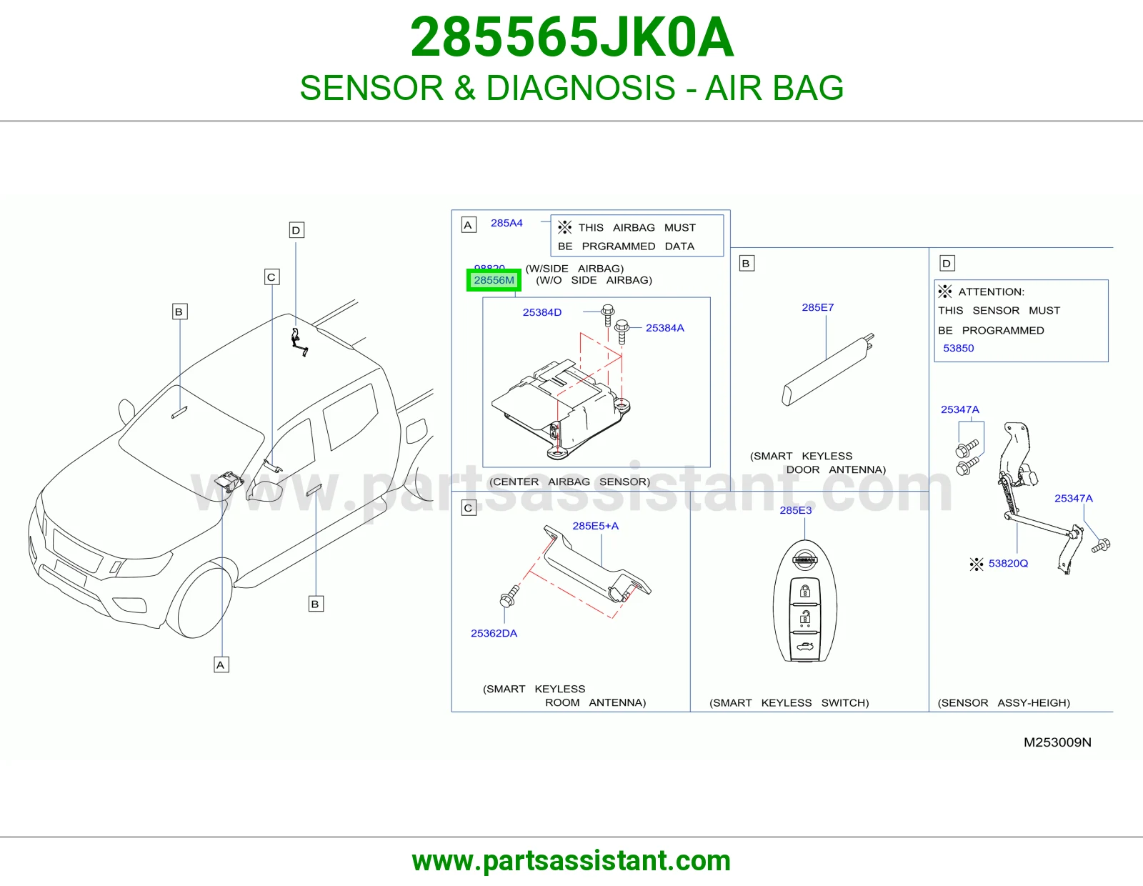 حساس تشخيص ايرباق 285565JK0A