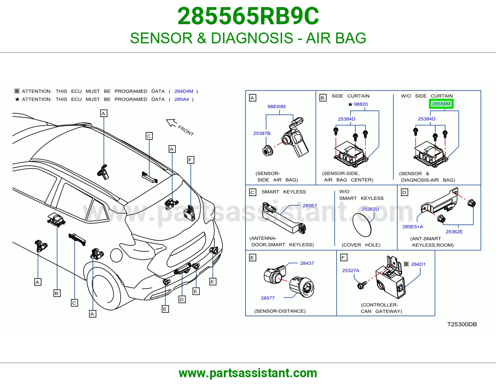 حساس تشخيص ايرباق 285565RB9C