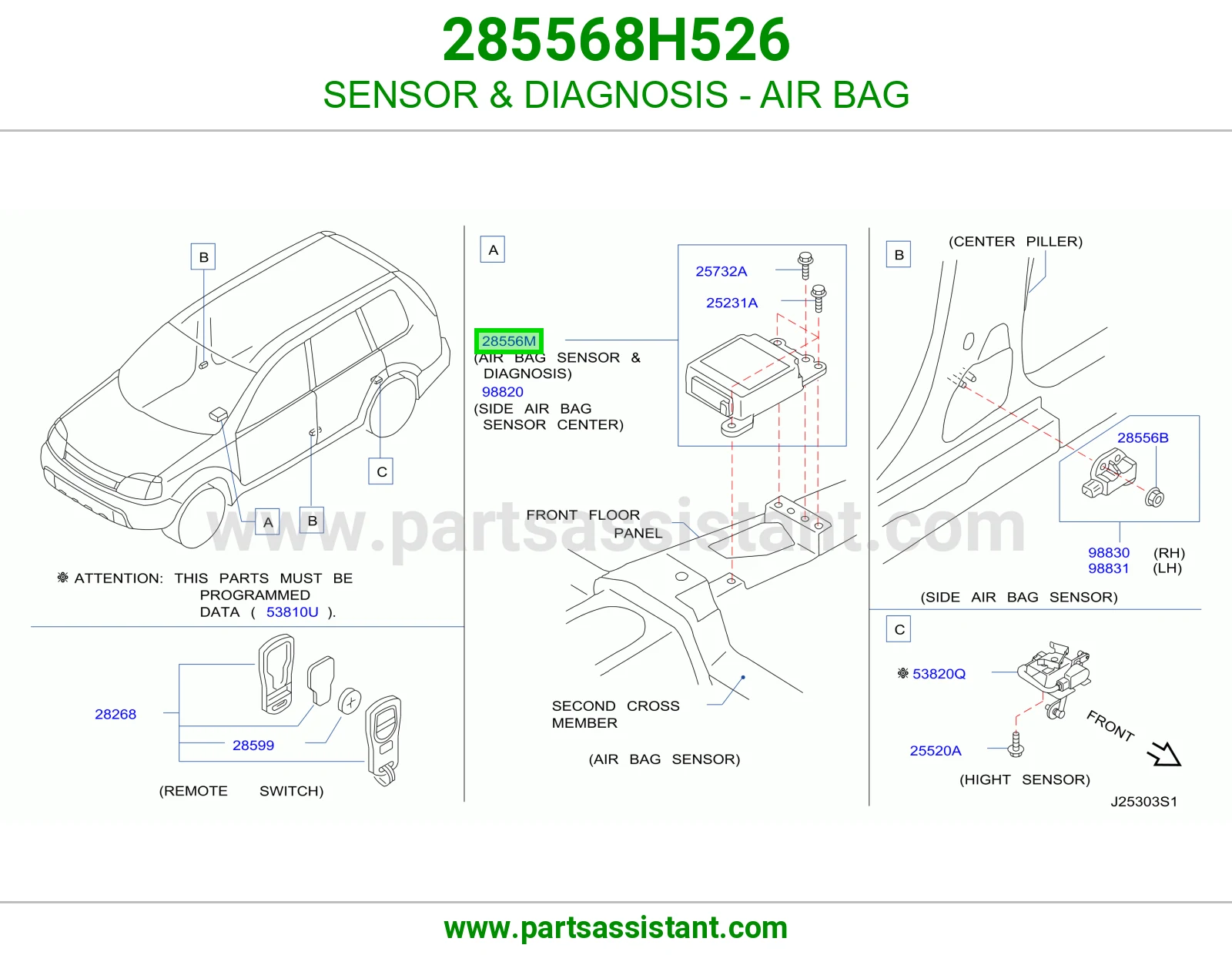 SENSOR & DIAGNOSIS - AIR BAG 285568H526
