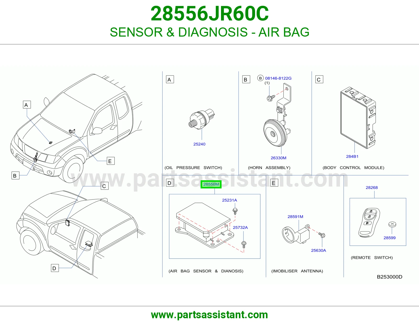 حساس تشخيص ايرباق 28556JR60C