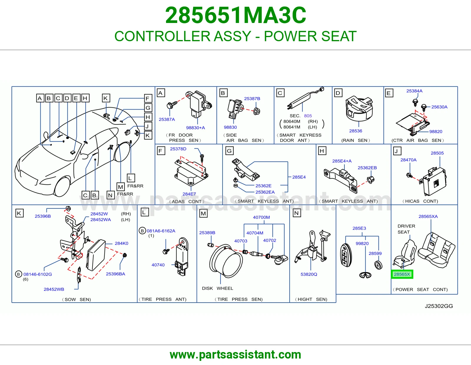 كنترول مرتبة كهربا كامل 285651MA3C