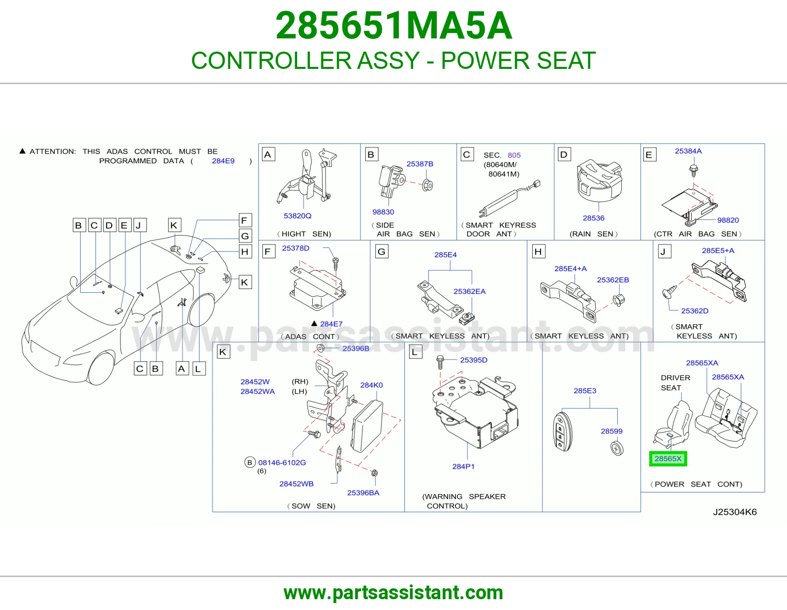 كنترول مرتبة كهربا كامل 285651MA5A