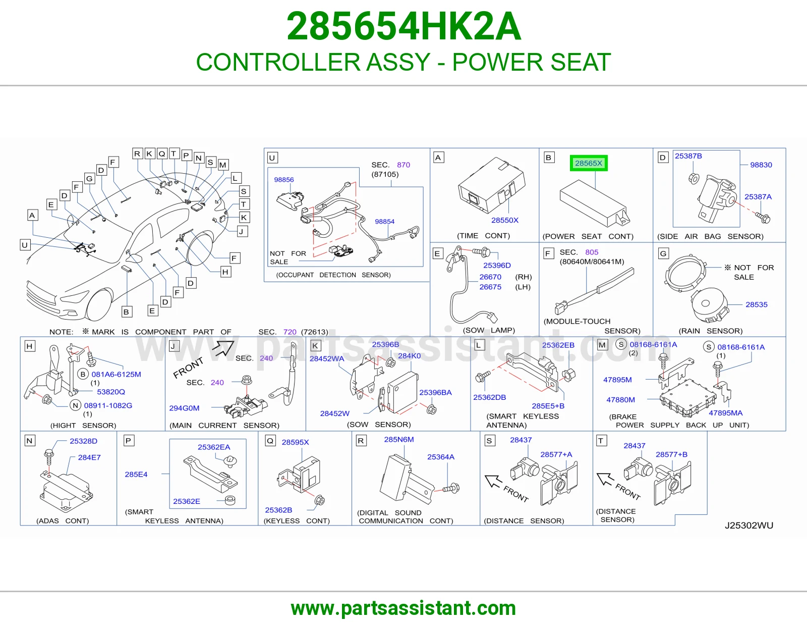 كنترول مرتبة كهربا كامل 285654HK2A