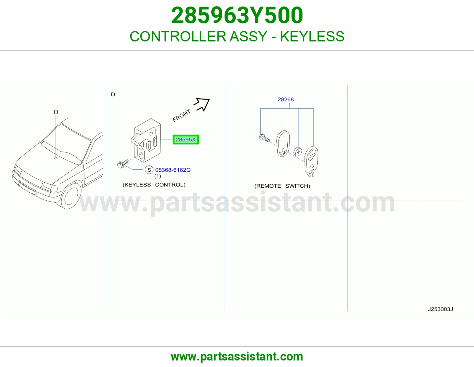كنترول دخول بدون مفتاح كامل 285963Y500