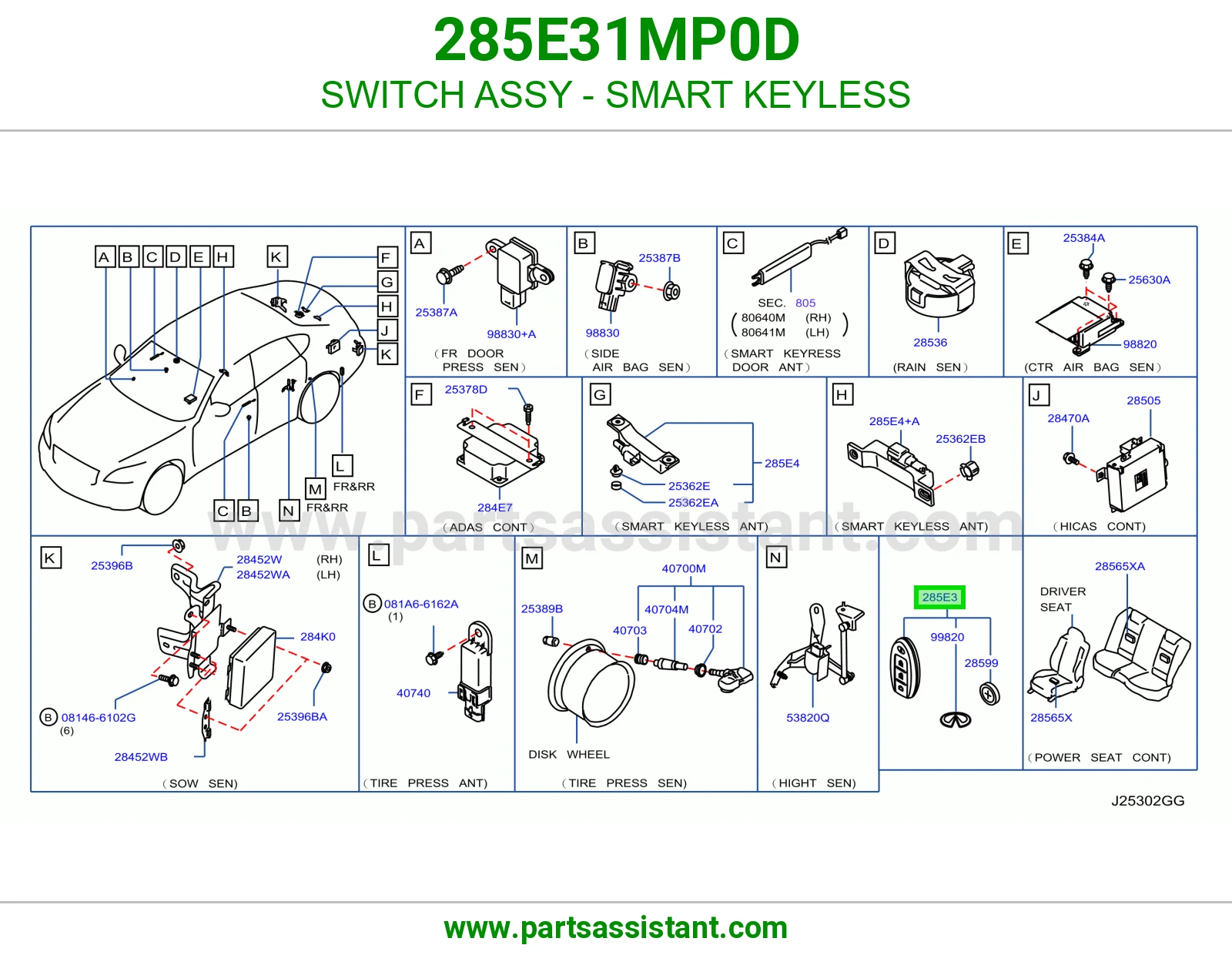 ريموت كنترول 285E31MP0D
