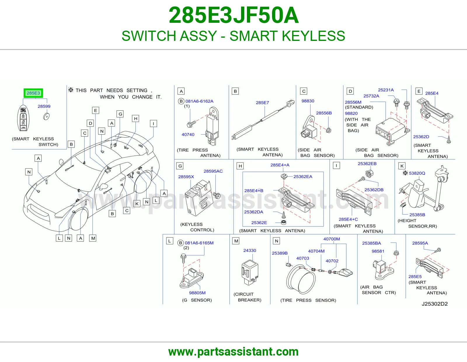 ريموت كنترول 285E3JF50A