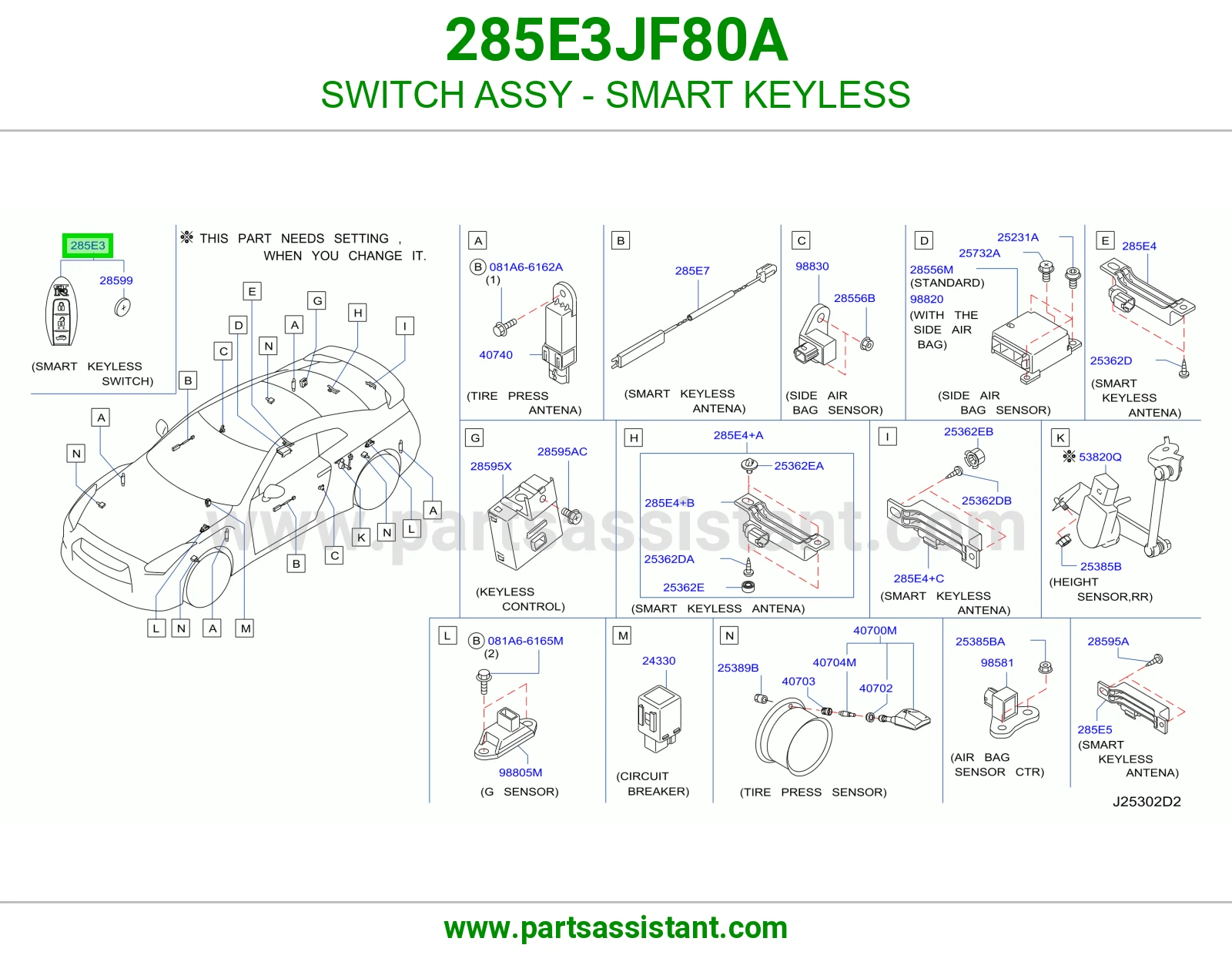 ريموت كنترول 285E3JF80A