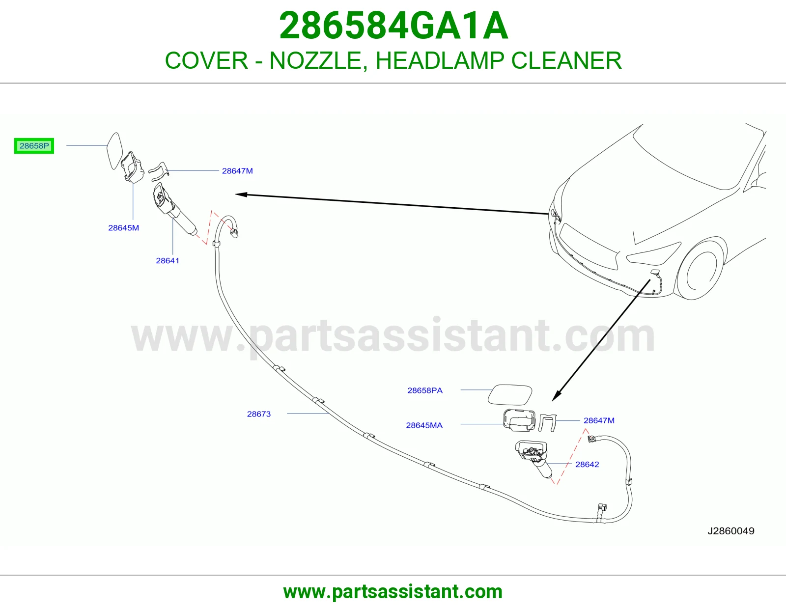 غطاء بخاخ شمعة 286584GA1A