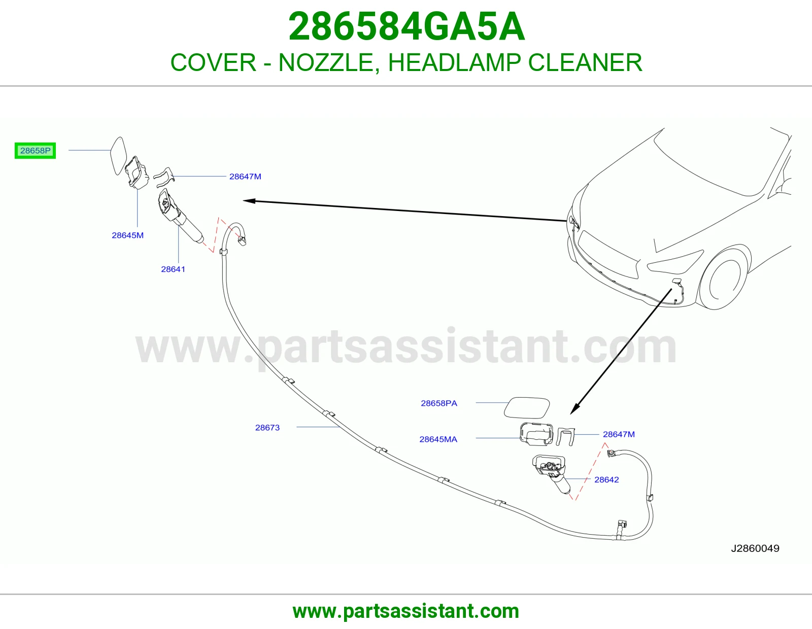 غطاء بخاخ شمعة 286584GA5A