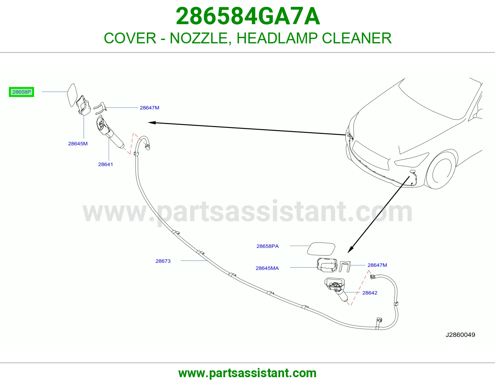 غطاء بخاخ شمعة 286584GA7A