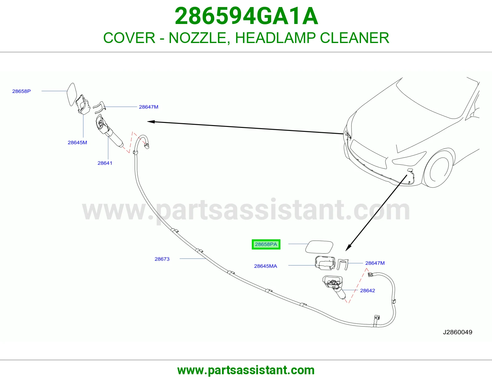 غطاء بخاخ شمعة 286594GA1A