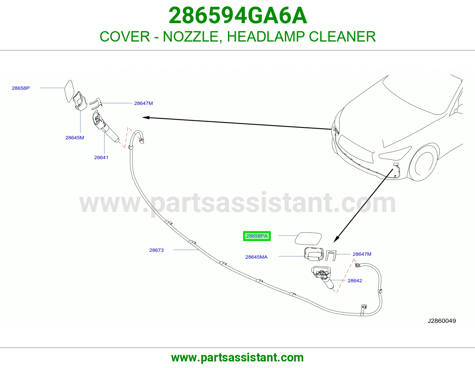 غطاء بخاخ شمعة 286594GA6A