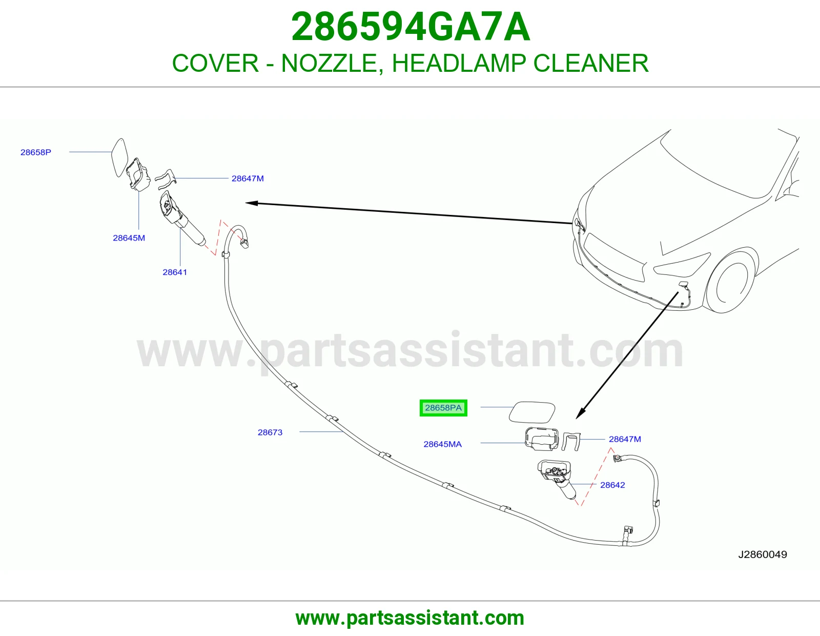 غطاء بخاخ شمعة 286594GA7A