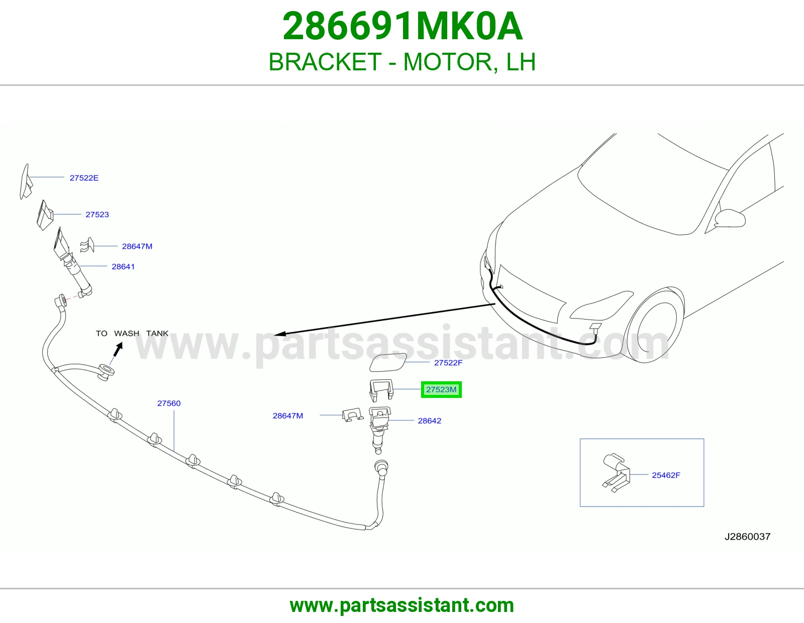 ديكور بخاخ شمعه يسار 286691MK0A