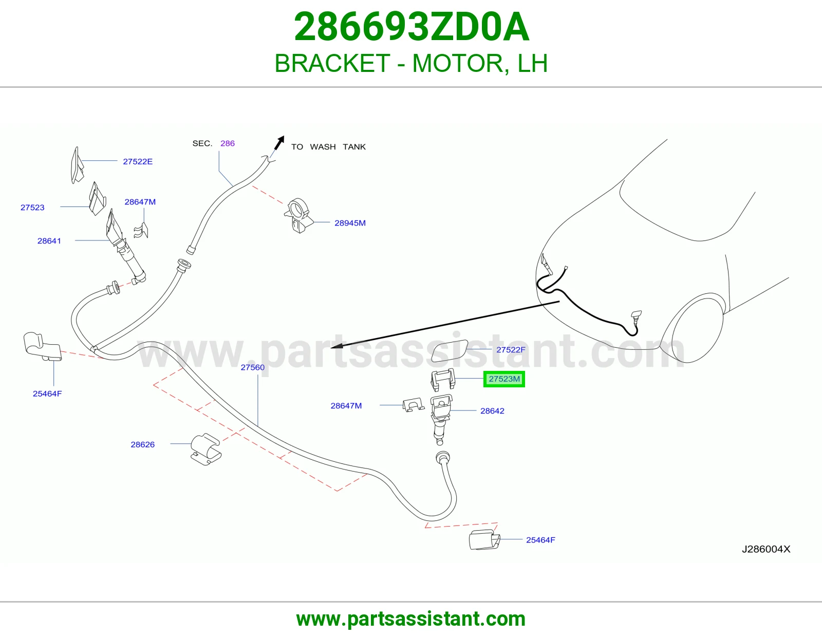 ديكور بخاخ شمعه يسار 286693ZD0A