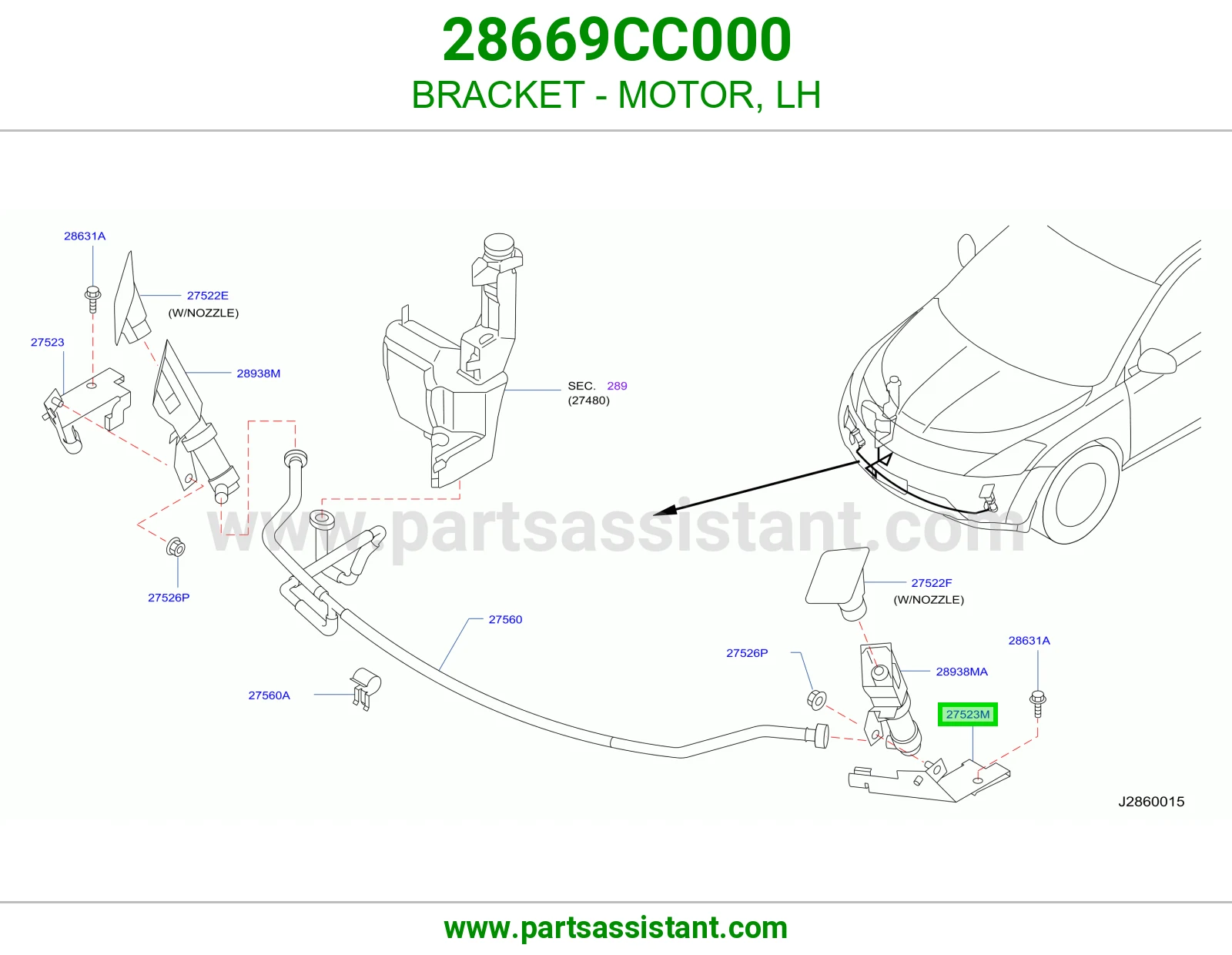 ديكور بخاخ شمعه يسار 28669CC000