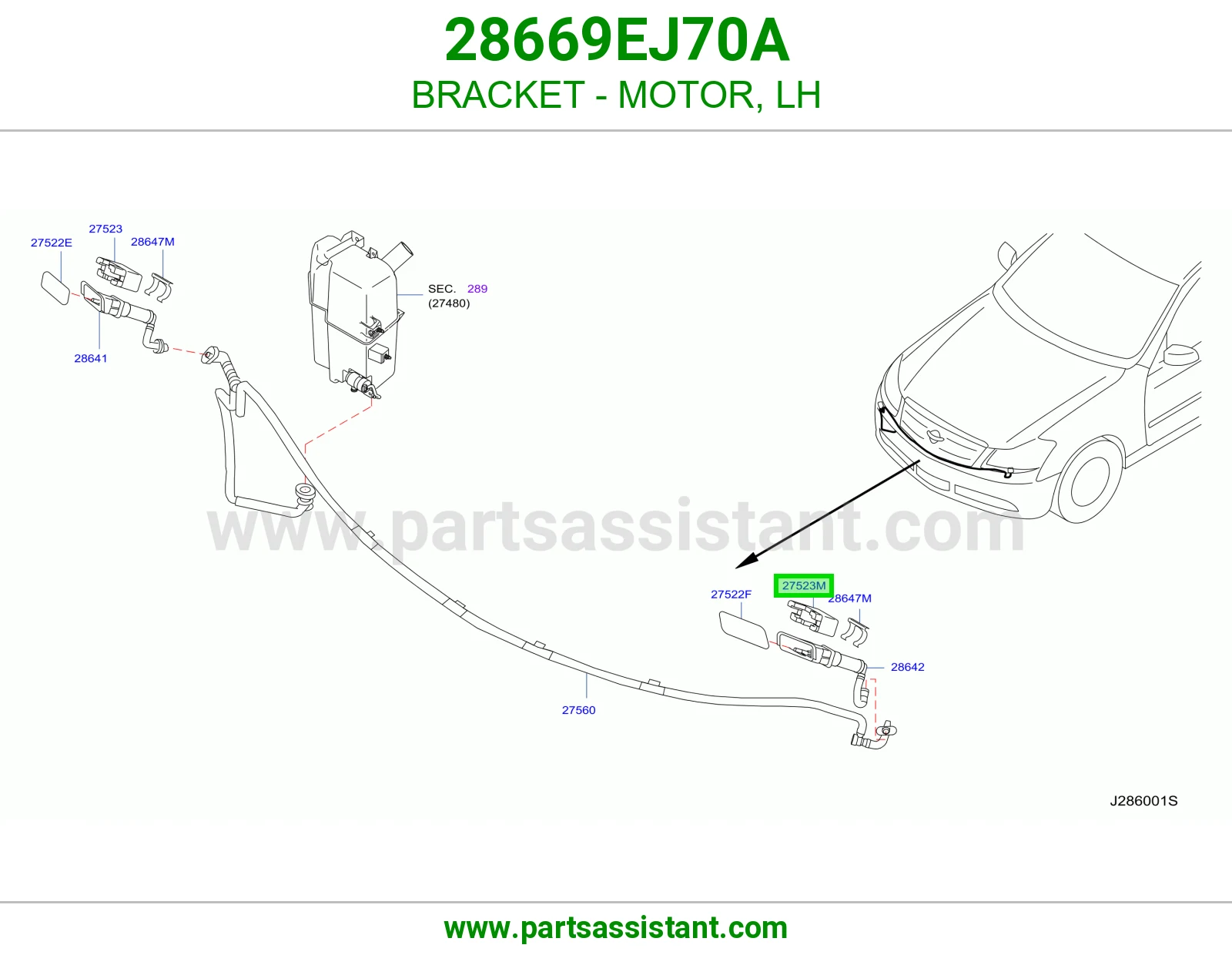 ديكور بخاخ شمعه يسار 28669EJ70A