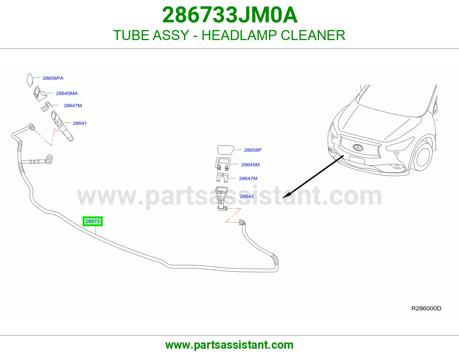 ماسورة بخاخ شمعة كاملة 286733JM0A