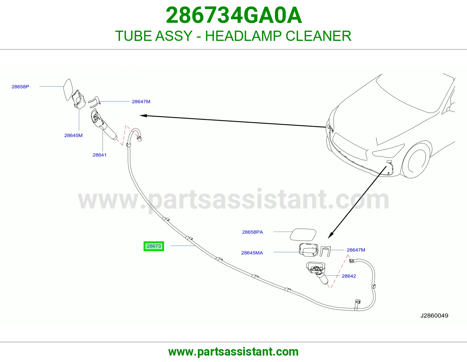 ماسورة بخاخ شمعة كاملة 286734GA0A