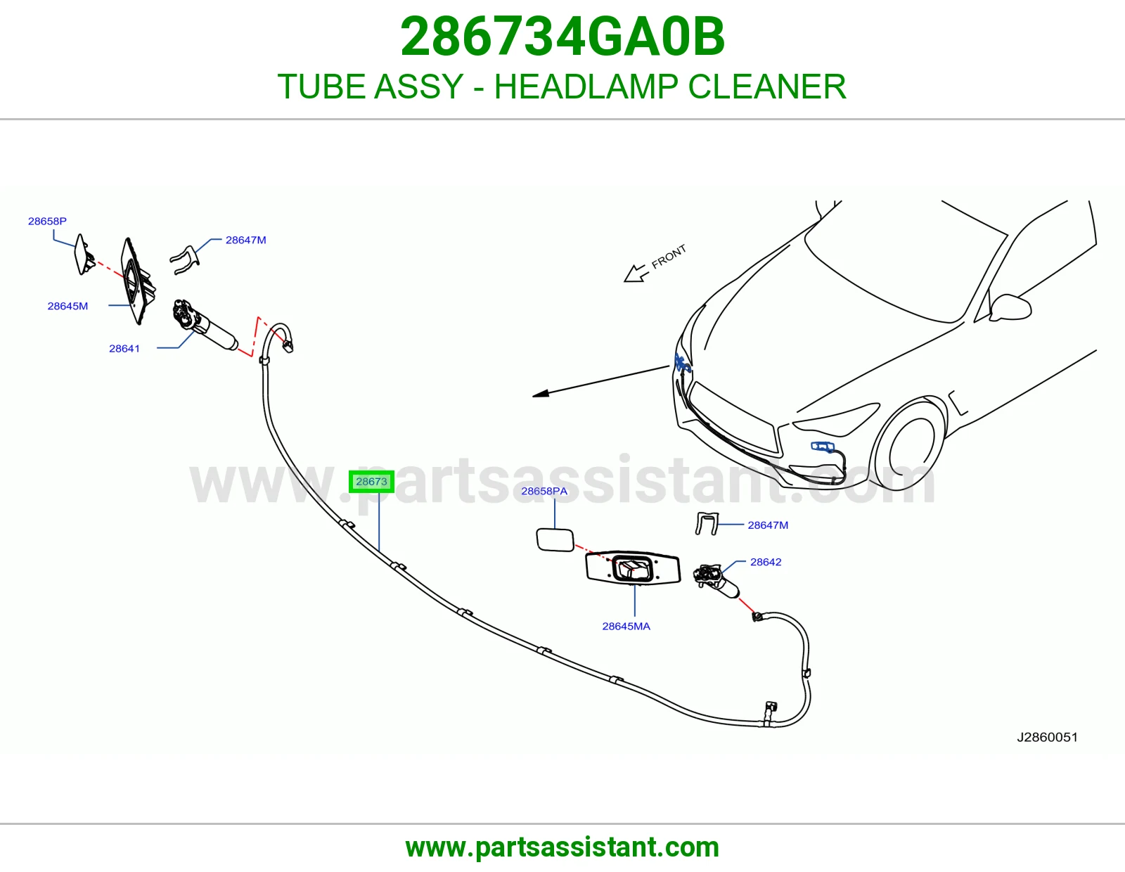 ماسورة بخاخ شمعة كاملة 286734GA0B