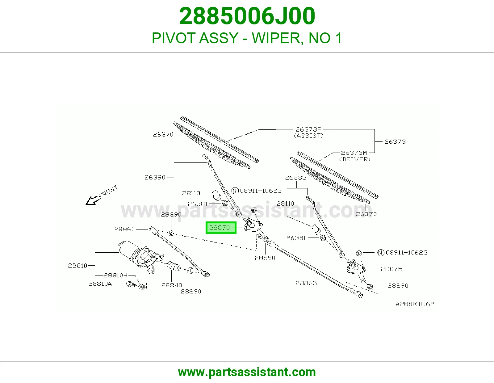 مرتكز كامل مساحة رقم 1 2885006J00