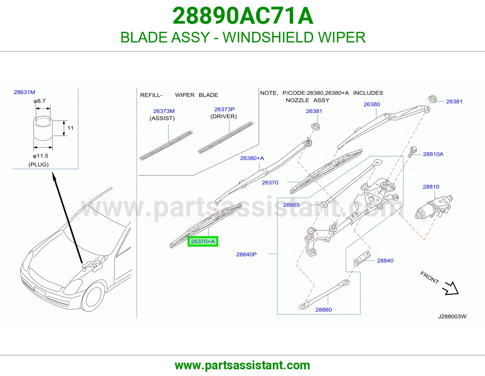 مساحه 28890AC71A