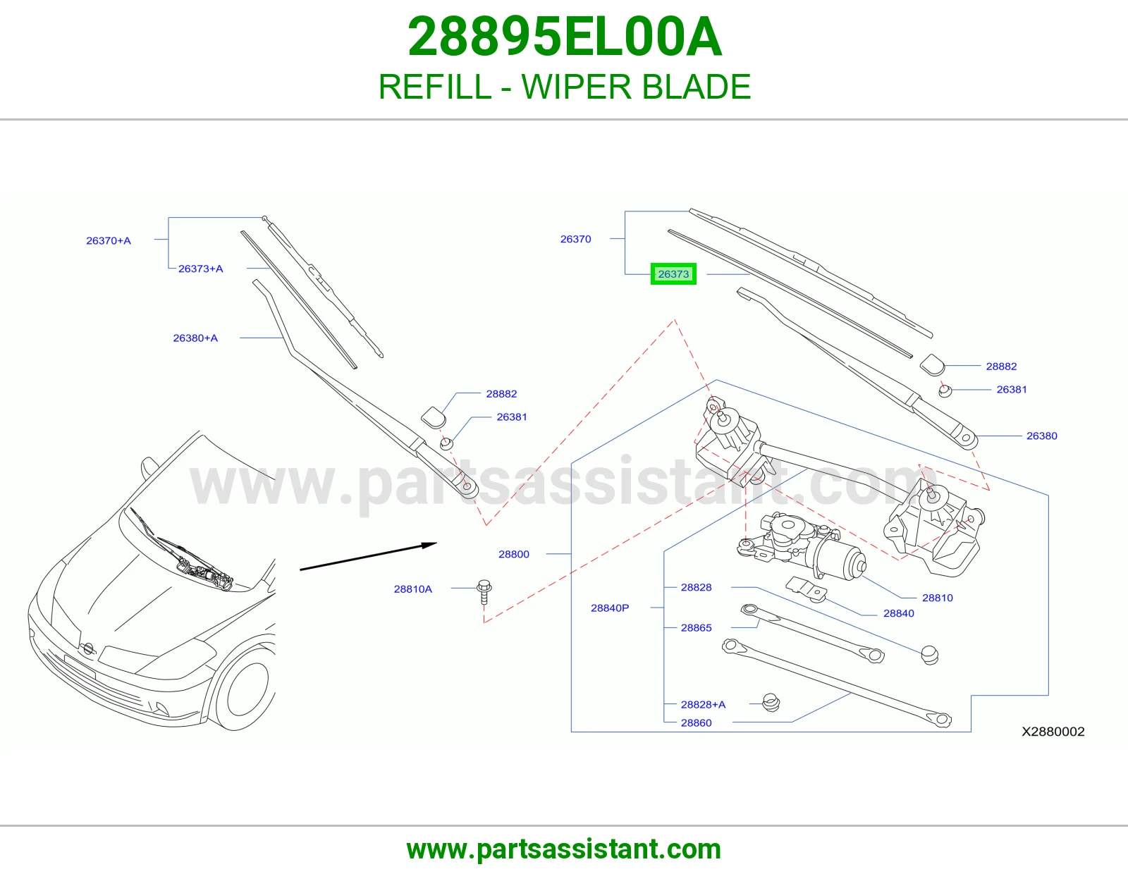 ربله مساحه 28895EL00A